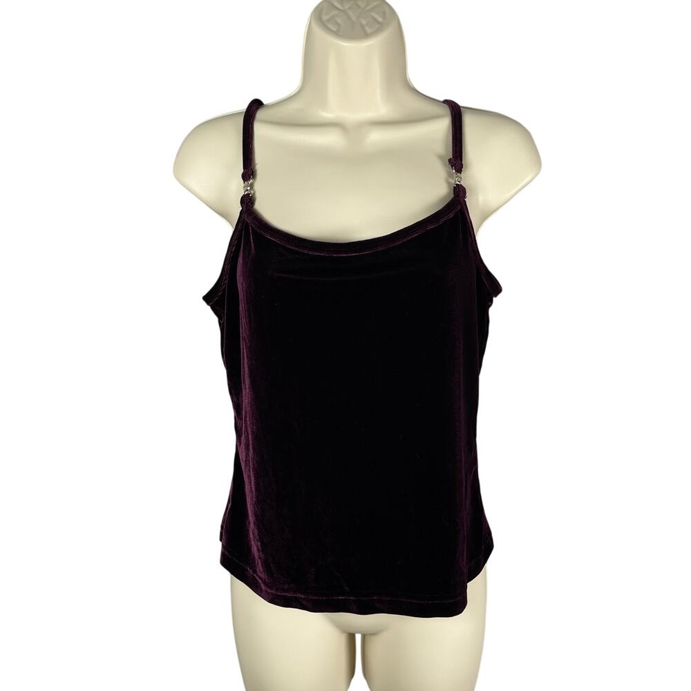 No Boundaries Tank Top L 11/13 Blackberry Dark Purple Velvet Whimsigoth Goth Y2K
